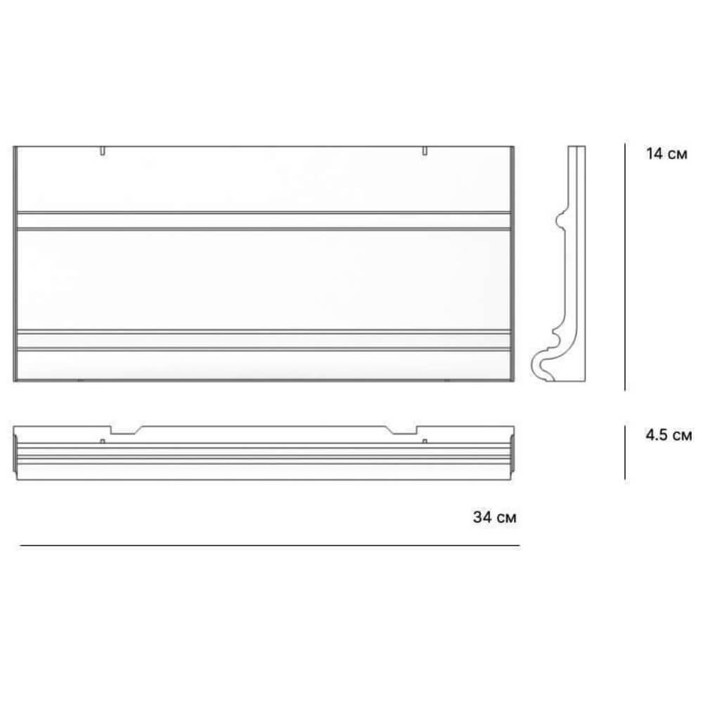 Подступенок рядовой Verona 300х140х30мм Терракотовый