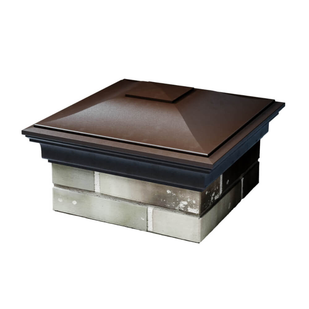 Колпак Zking Монблан Коричневый на столб 1.5х1.5 еврокирпича 0.7НФ (355х355мм)