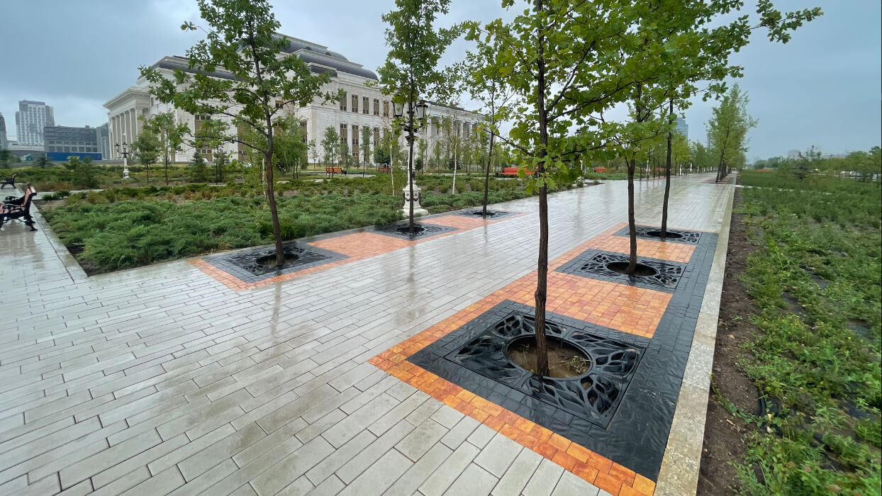 Приствольная решетка для дерева ZKING CRUST 1.2х1.2м Черная