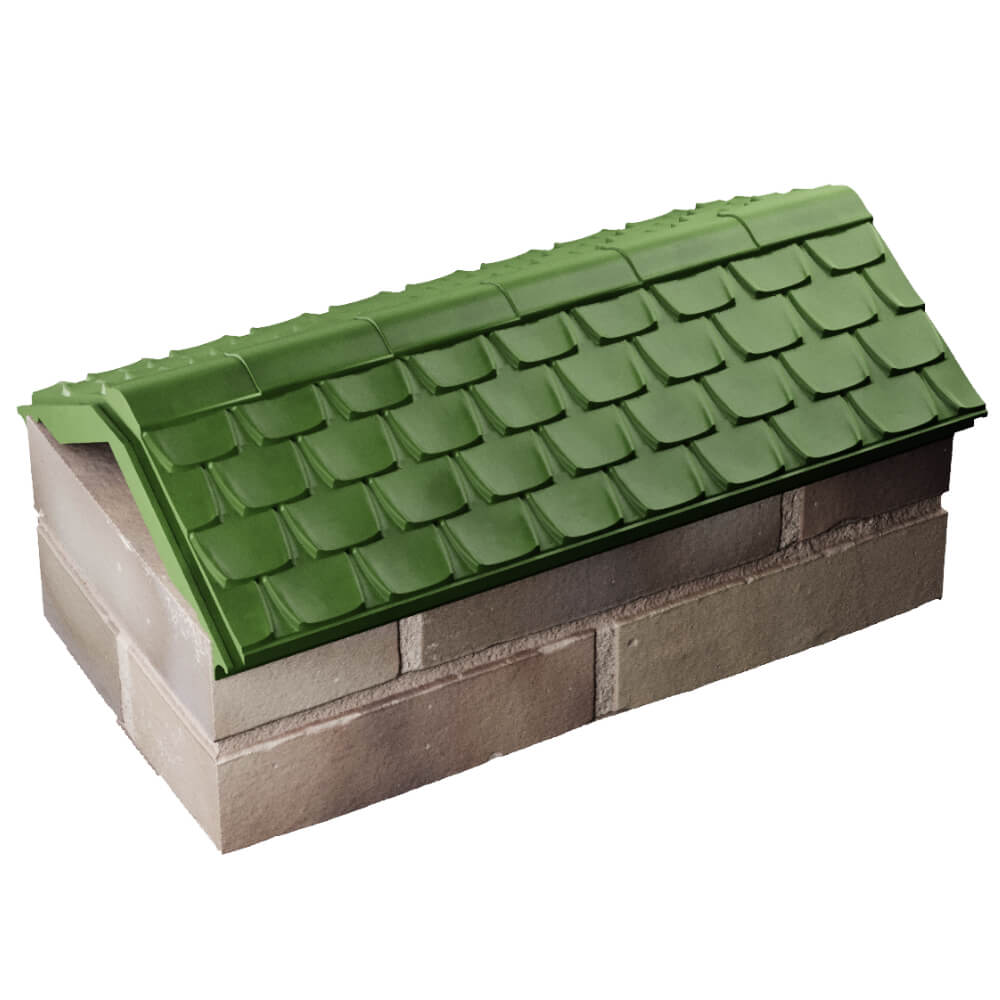 Парапет Zking Эльбрус Зеленый с посадкой на 1 кирпич (255мм)