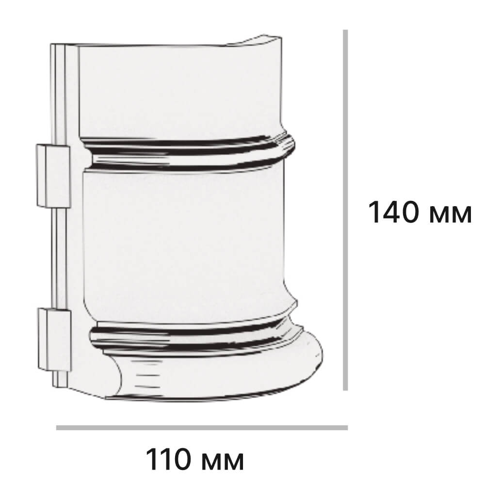 Подступенок угловой Verona 110х140х30мм Мраморный